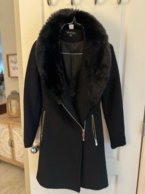 Peacoat With Faux Fur Collar — XS