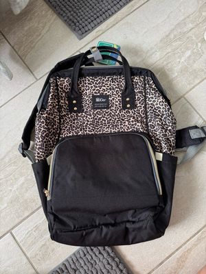 Leopard/Black Diaper Backpack