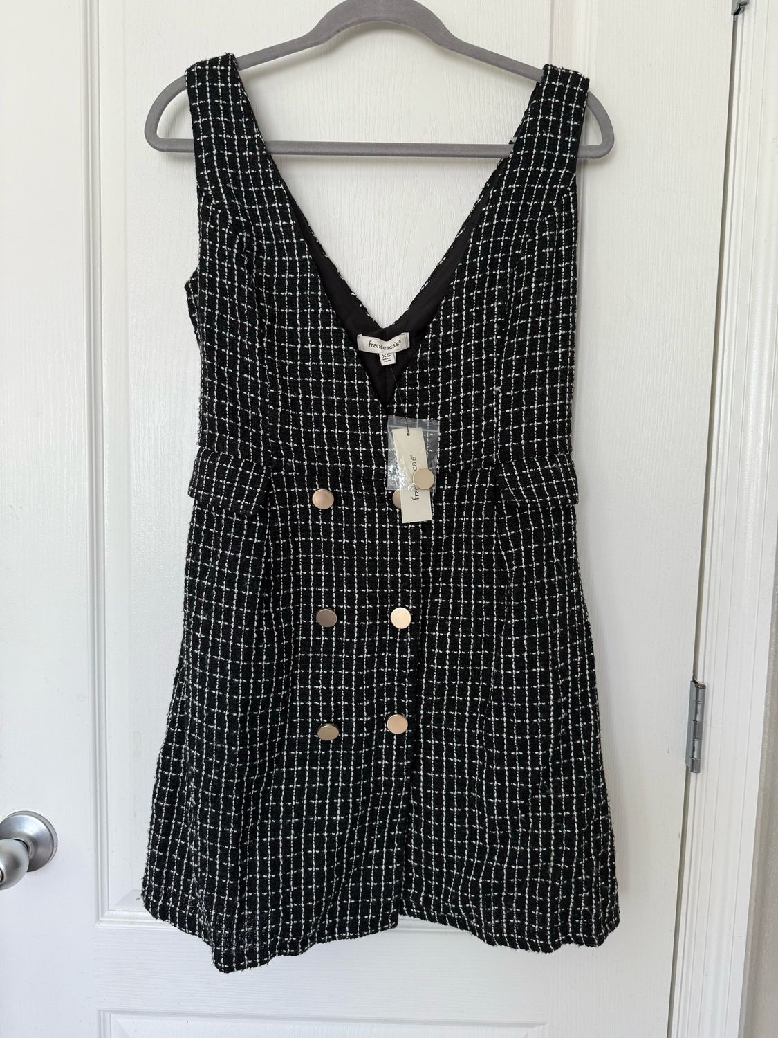 Francesca’s Houndstooth Dress NWT XS ( Fits Like Small)