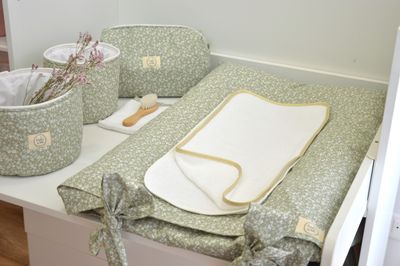 Housse de matelas à langer TILLEUL + 2 SERVIETTES