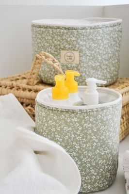 Duo panier de rangement fleuri TILLEUL