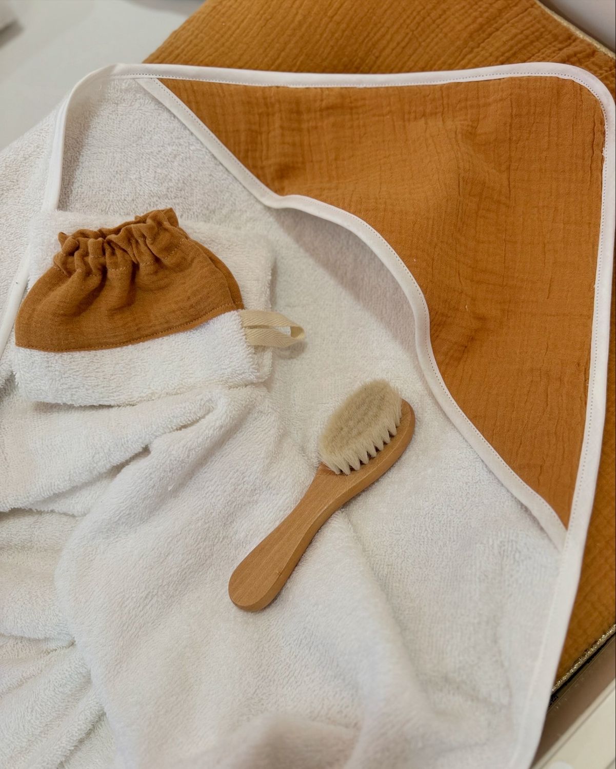 Cape de bain camel