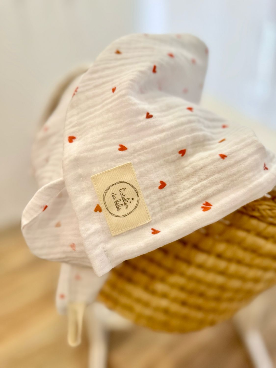 Lange bébé mini « PETIT COEUR » rouge ❤️