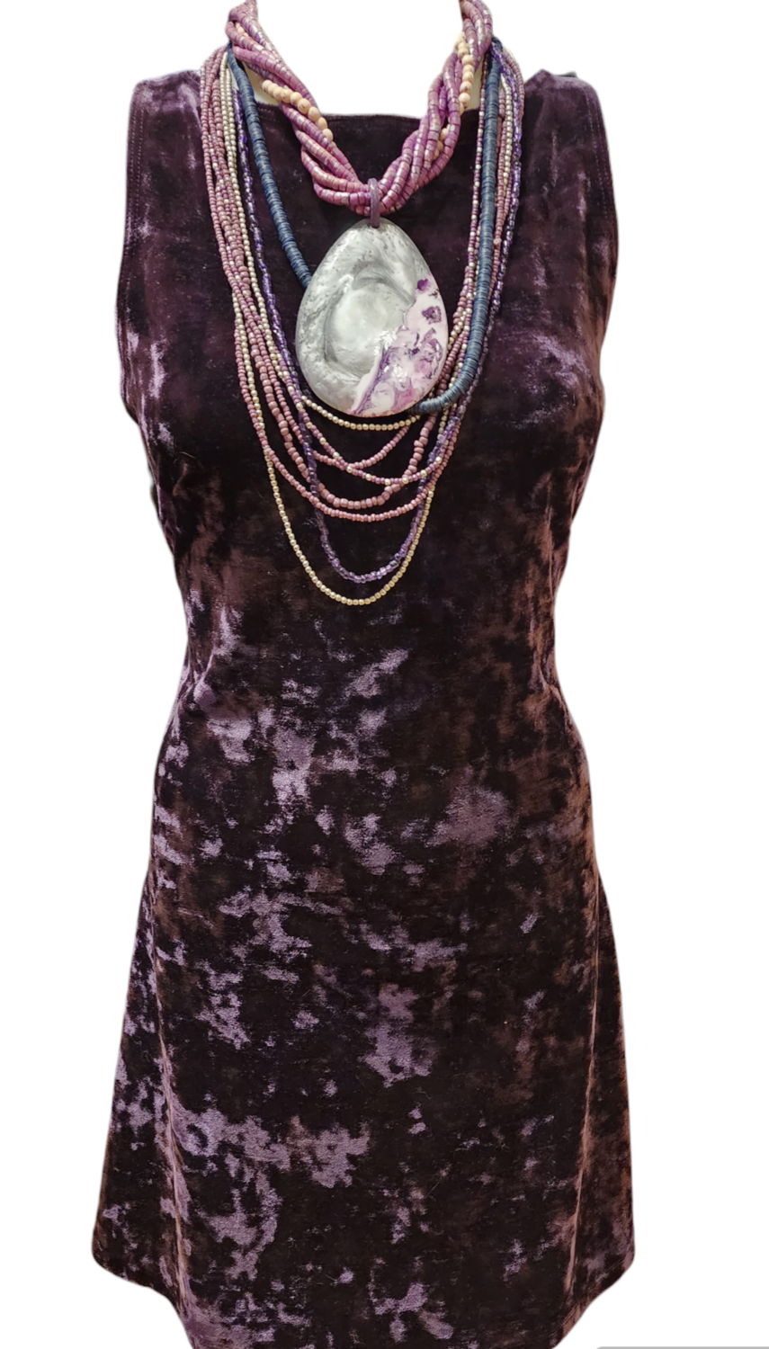 Purple Velvet Dress
