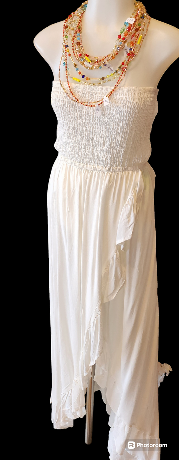 White Strapless Dress