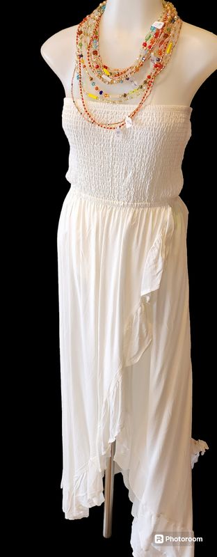 White Strapless Dress