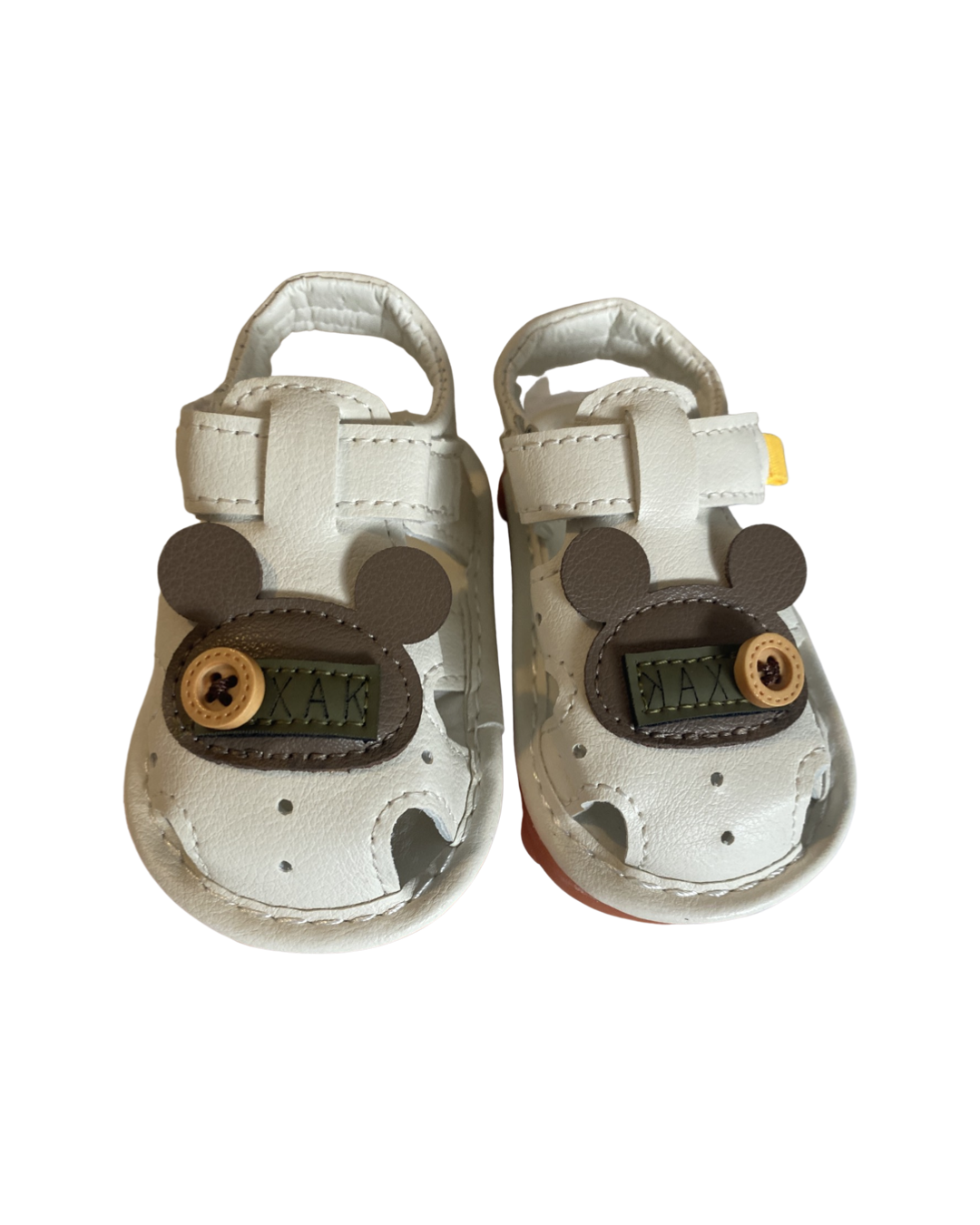 Boys/Girls Non-slip Bear Sandals (Sole Squeaks), Size: 0-2