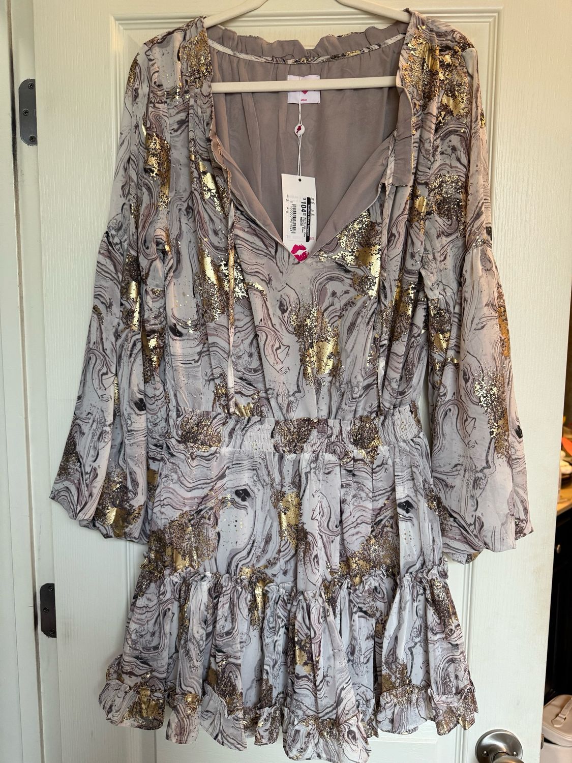 Buddy Love Dress- Gold Details NWT