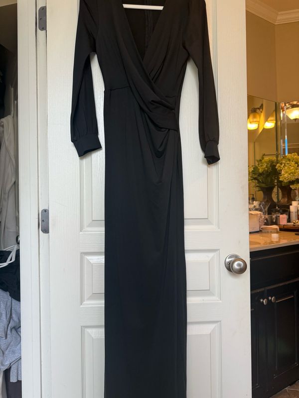 Black Long Sleeve Maxi Dress
