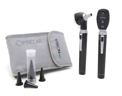 Opticlar Pocket Diagnostic Set - 2 Handles, Pouch