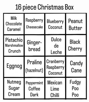 16 Piece Silver Christmas Box