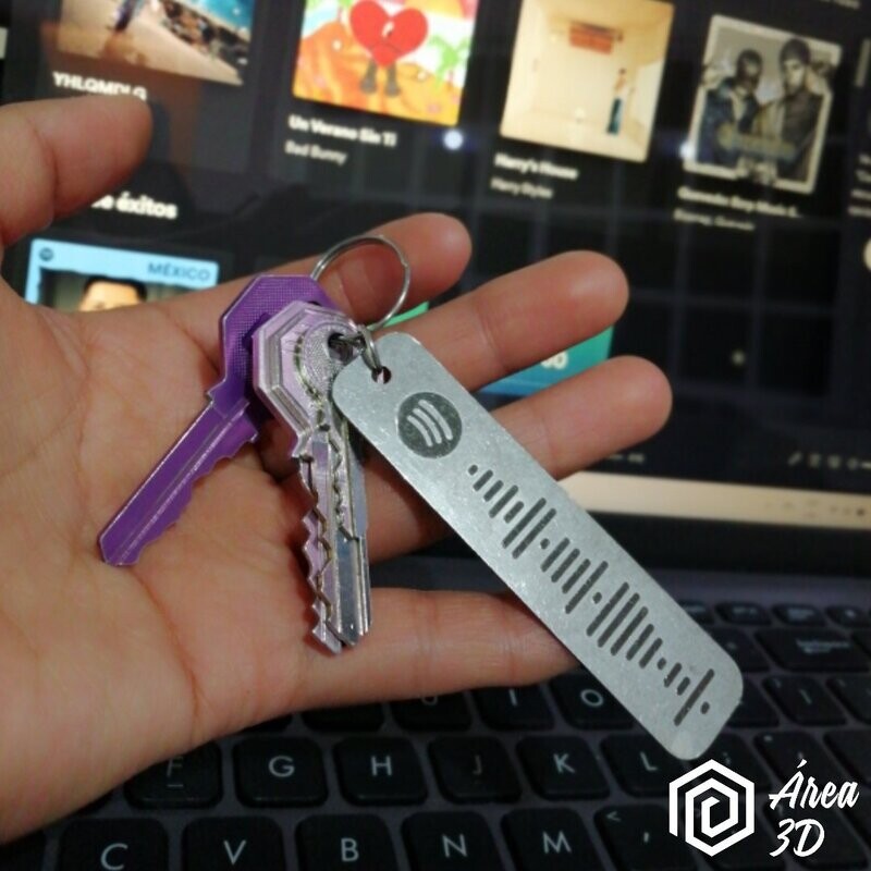 Placa con Código de Spotify en Acero