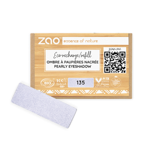 Zao refill eyeshadow 135 (pearly lilac)