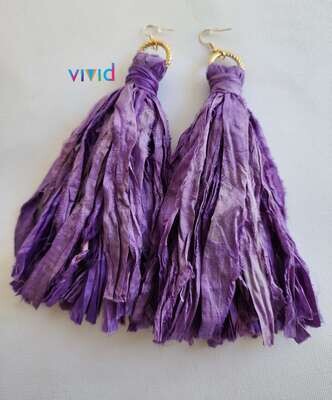 Lavender Fringe Earrings