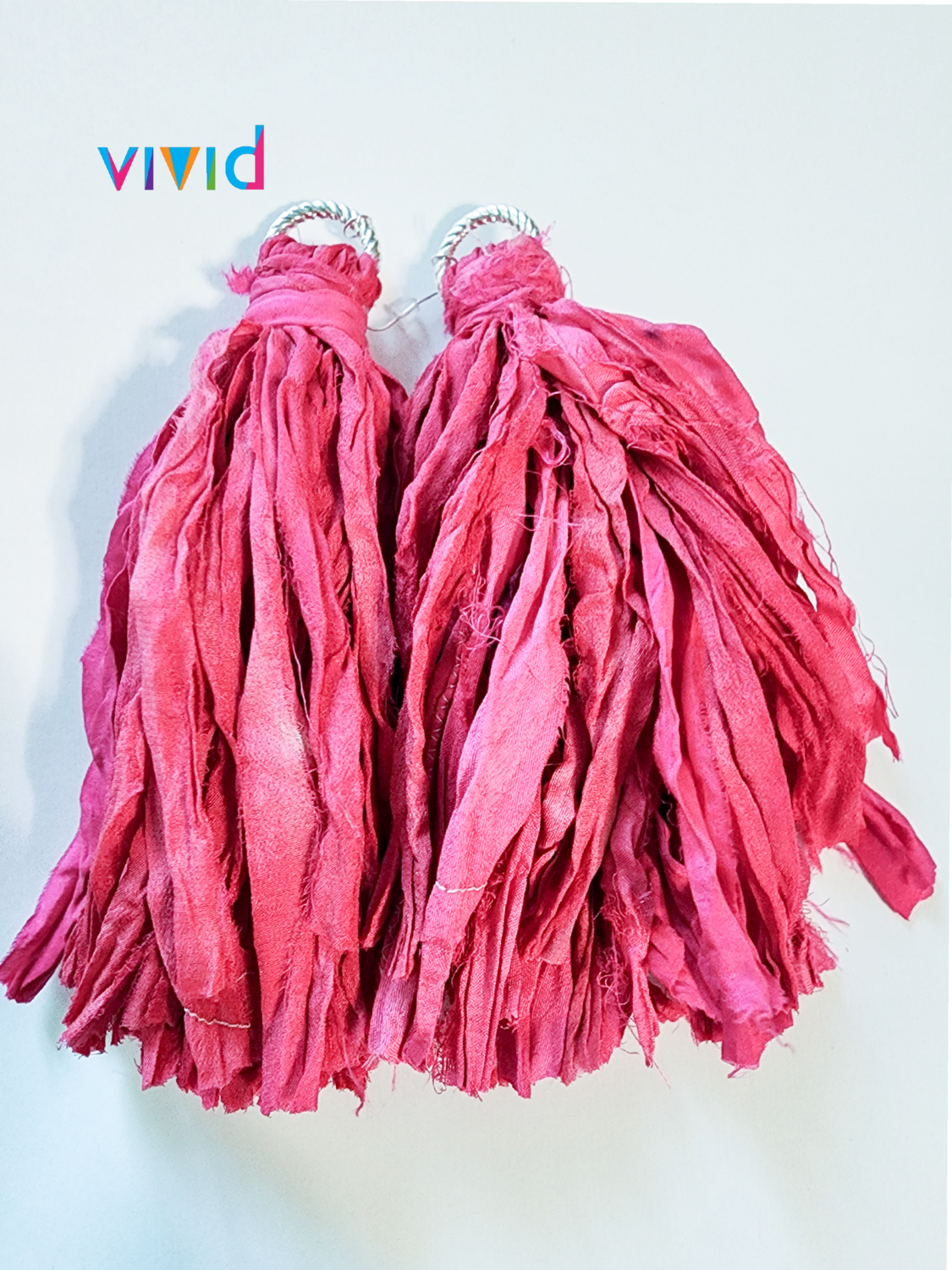 Pink Fringe Earrings