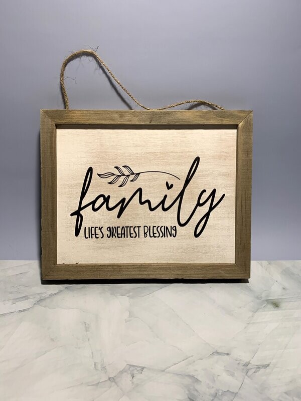 Family Blessing Wood Sign