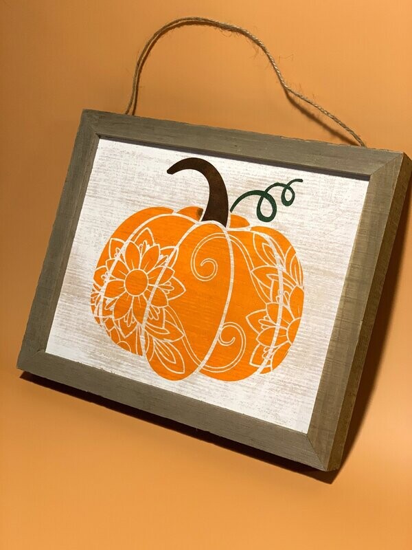 Pumpkin Swirl Fall Sign