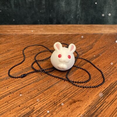 Chocolate Pet Bunny Ball Chain Necklace