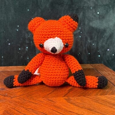 Amigurumi Crocheted Stuffed Fox Handmade Toy