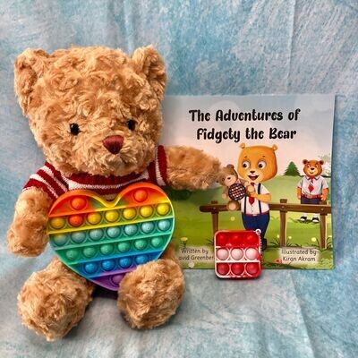 Adventures of Fidgety the Bear Book & Bear Plush