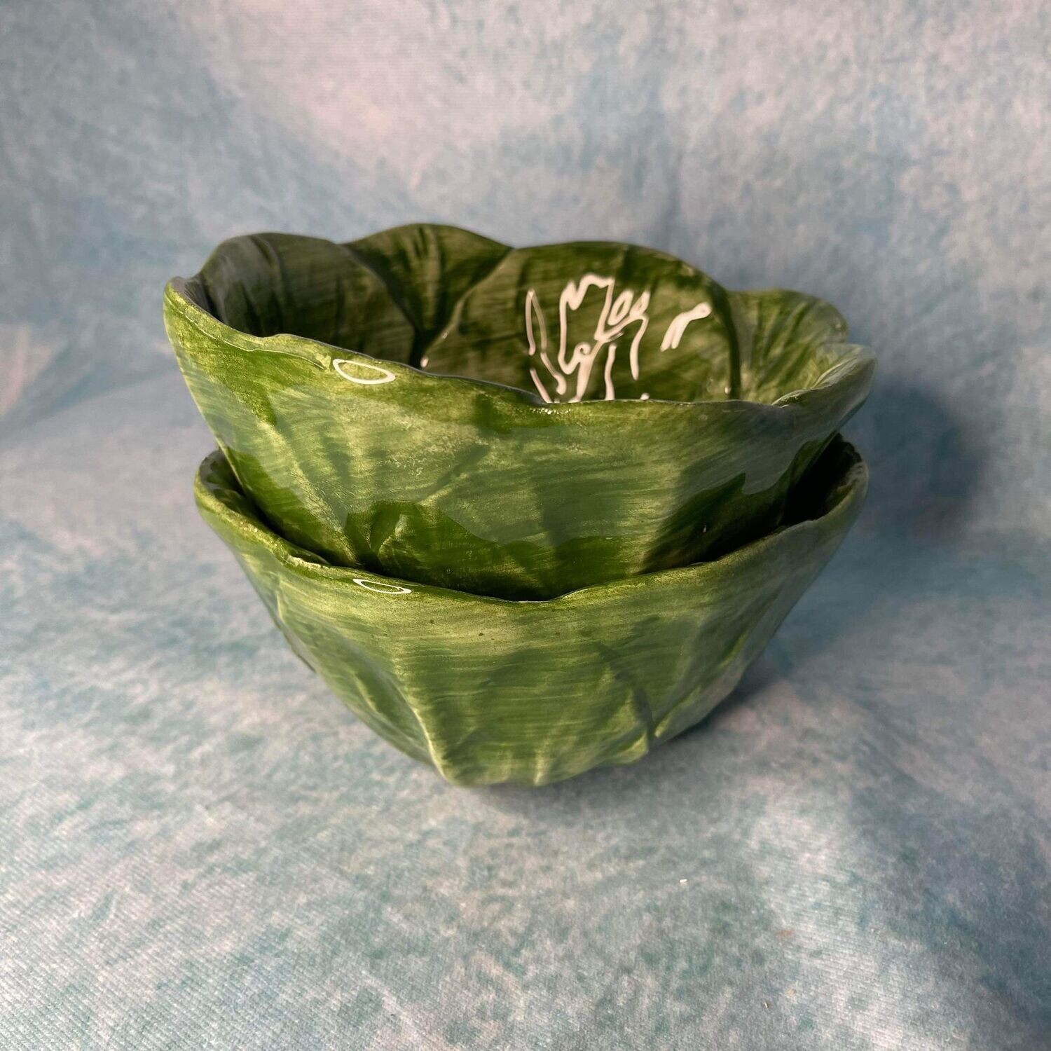 Cabbage Leaf Italian Ceramic Bowls
