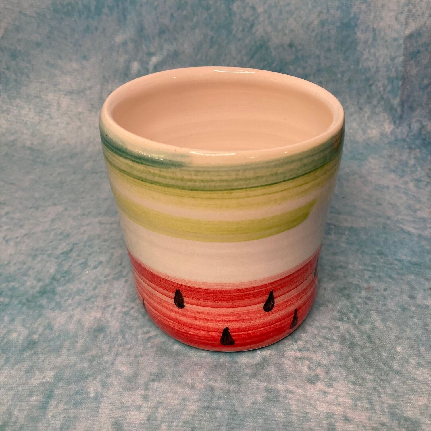 Handmade Italian Ceramic Watermelon Themed Cups