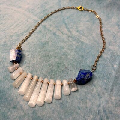 Selenite Crystal Statement Necklace