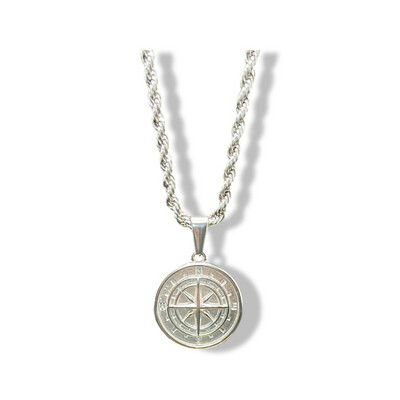 Compass Pendant  (Silver)