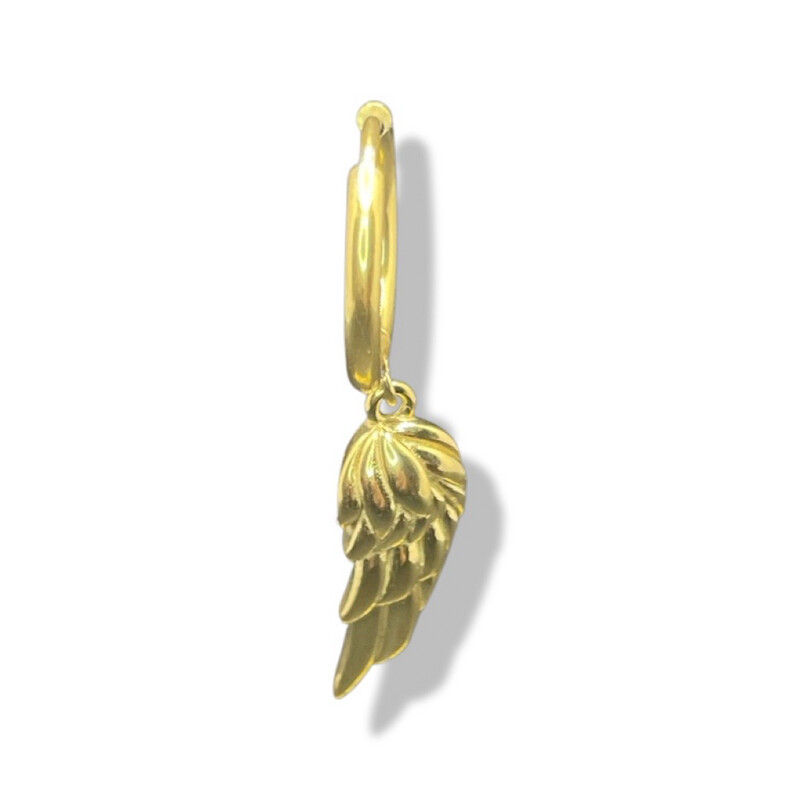 Wing Hoop Earring (Gold)