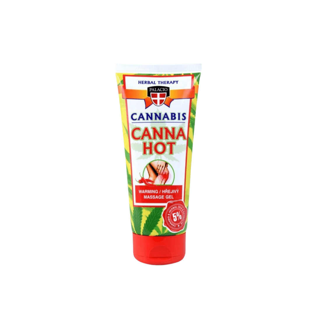 PALACIO – HANF MASSAGE GEL CANNHOT (WÄRMENDE) TUBE, (200 ML)
