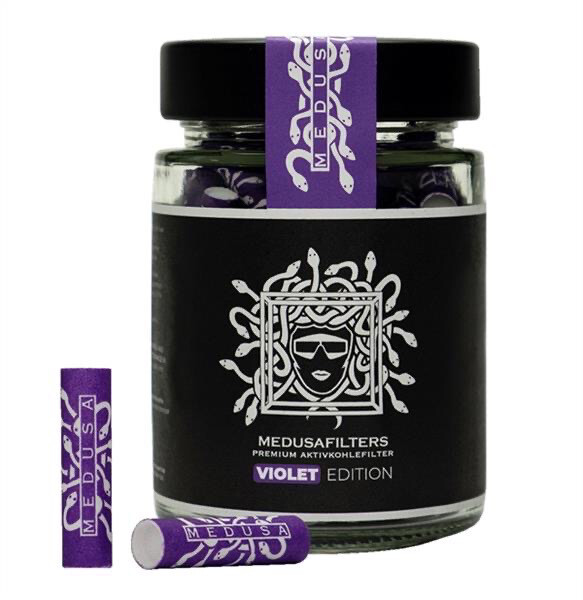 MEDUSA Aktiv-Cellulose-Filter VIOLET EDITION ø 6mm Aktivkohlefilter MEDUSA Aktiv-Cellulose-Filter VIOLET EDITION ø 6mm Aktivkohlefilter