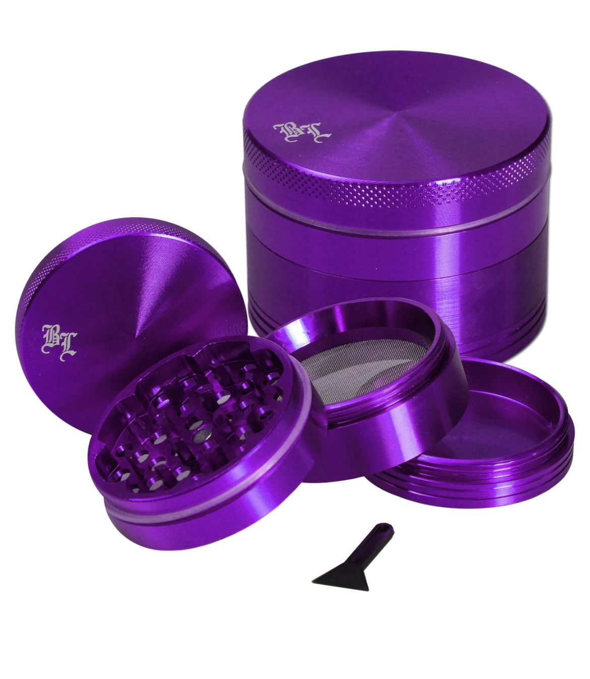 BL Al.-Grinder 4-tlg. mit Magnet Violett