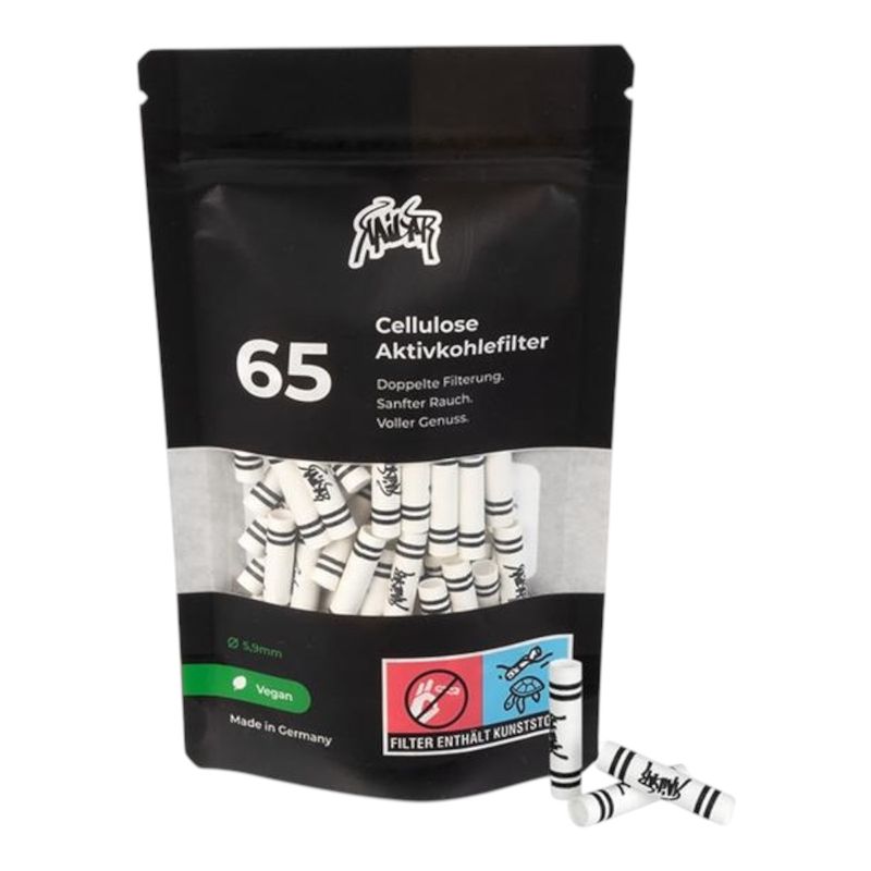 Kailar Cellulose Aktivkohle-Filter Slim ø 5,9mm, 65 Tips/Beutel, weiß Kailar Cellulose Aktivkohle-Filter Slim ø 5,9mm, 65 Tips/Beutel, weiß
