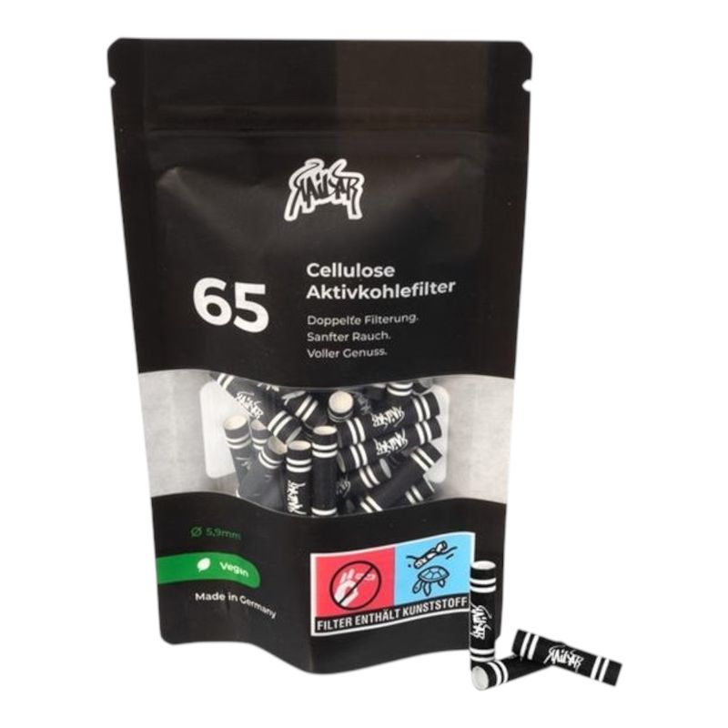 Kailar Cellulose Aktivkohle-Filter Slim ø 5,9mm, 65 Tips/Beutel, schwarz Kailar Cellulose Aktivkohle-Filter Slim ø 5,9mm, 65 Tips/Beutel, schwarz