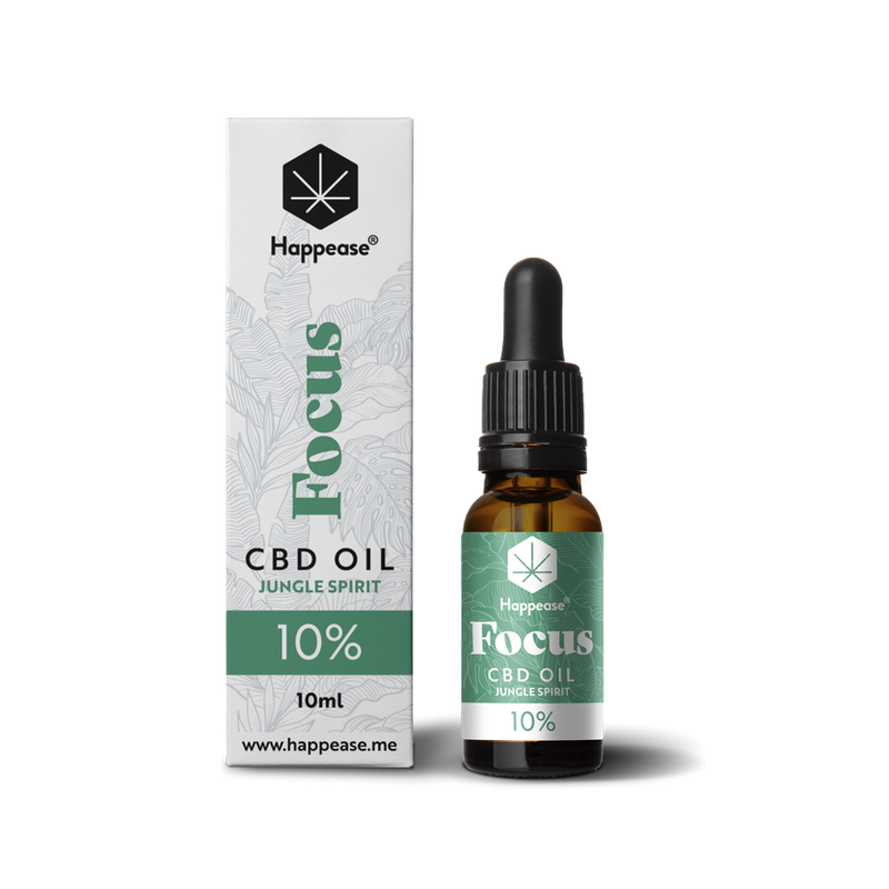 Happease Focus CBD-Öl Jungle Spirit, 10 % CBD, 1000 mg, 10 ml Happease Focus CBD-Öl Jungle Spirit, 10 % CBD, 1000 mg, 10 ml
