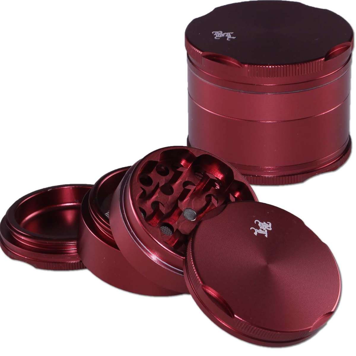 ? Black Leaf® NEW EDGE Grinder – 4-teilig, burgunderrot ? Black Leaf® NEW EDGE Grinder – 4-teilig, burgunderrot