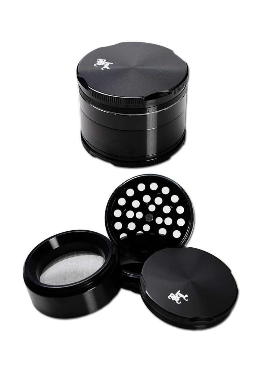 ⚫ Black Leaf® NEW EDGE Grinder – 4-teilig, schwarz ⚫ Black Leaf® NEW EDGE Grinder – 4-teilig, schwarz