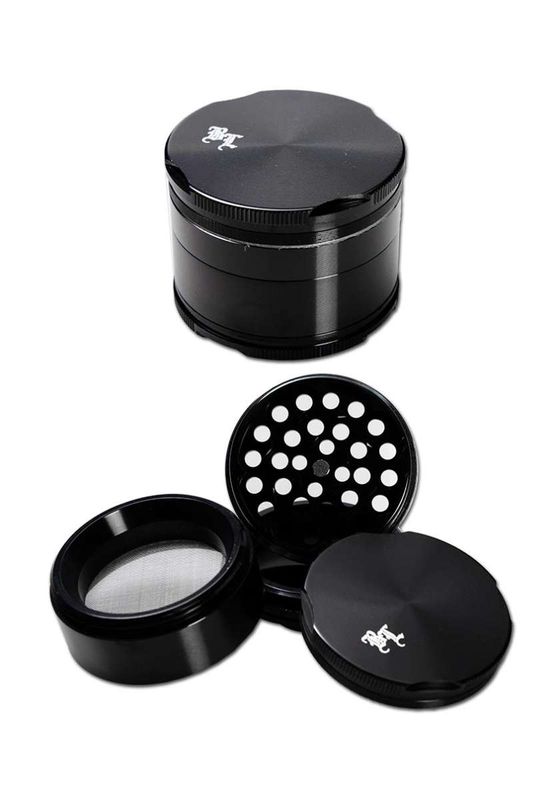 ⚫ Black Leaf® NEW EDGE Grinder – 4-teilig, schwarz ⚫ Black Leaf® NEW EDGE Grinder – 4-teilig, schwarz