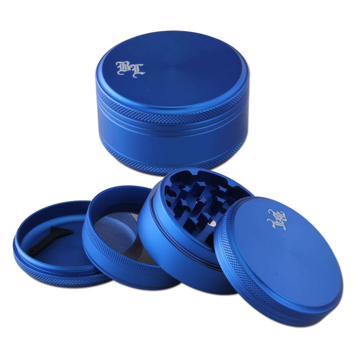 ? Black Leaf® Aerospace Aluminium Grinder – Blau ? Black Leaf® Aerospace Aluminium Grinder – Blau