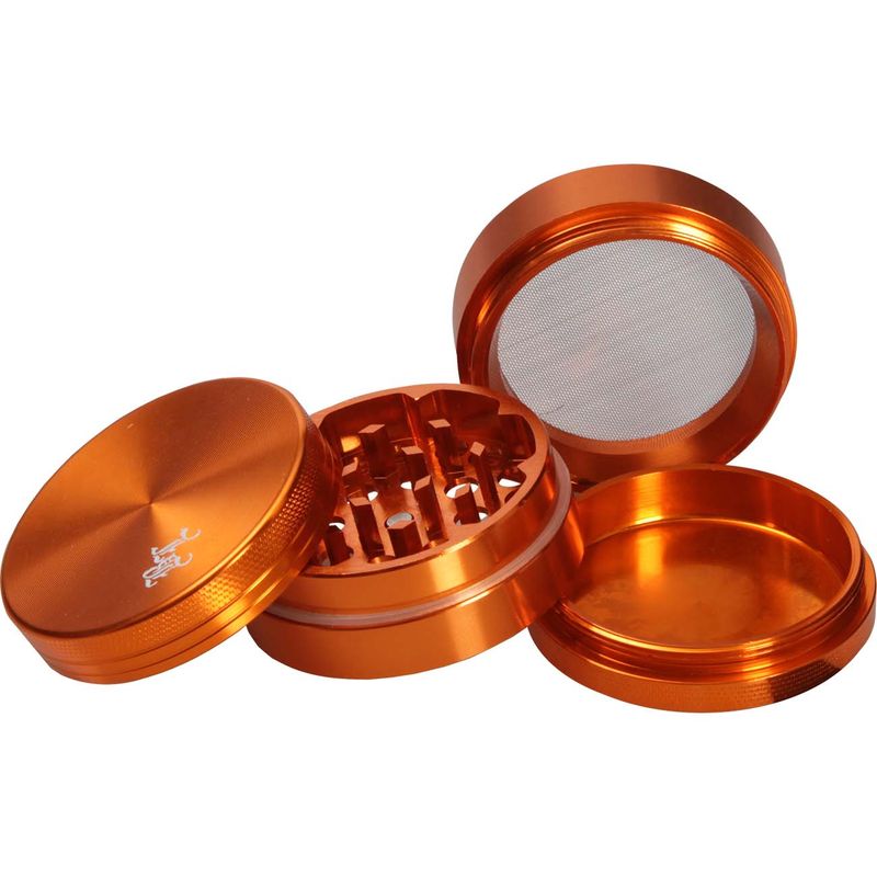 ? Black Leaf Alu-Grinder – 4-teilig – Orange (Ø 50 mm) ? Black Leaf Alu-Grinder – 4-teilig – Orange (Ø 50 mm)