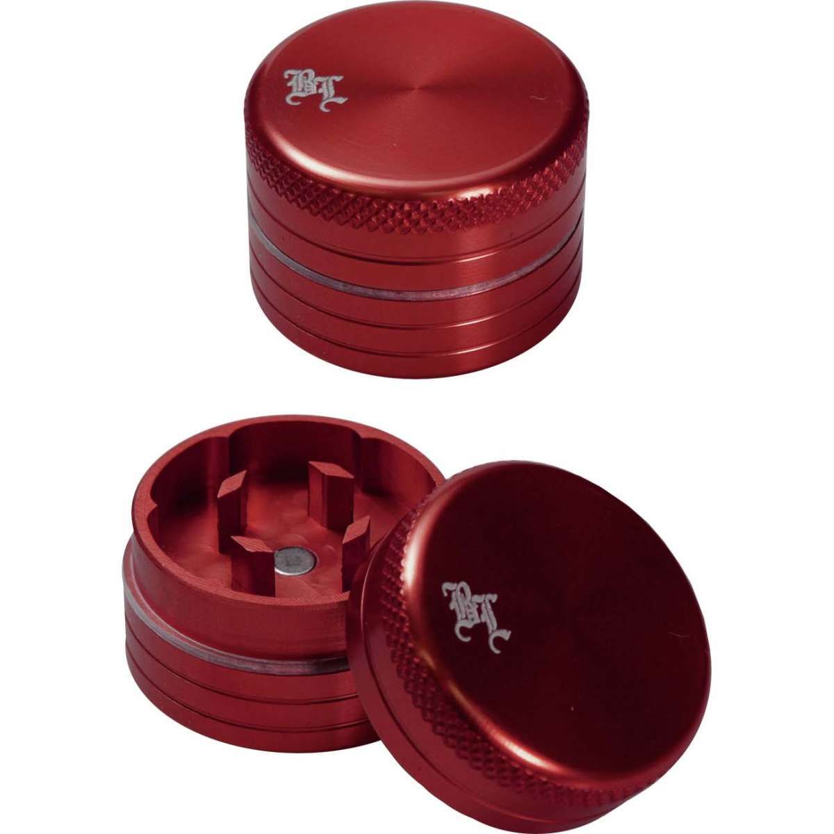 ? Black Leaf Mini Alu-Grinder – 2-teilig – Rot