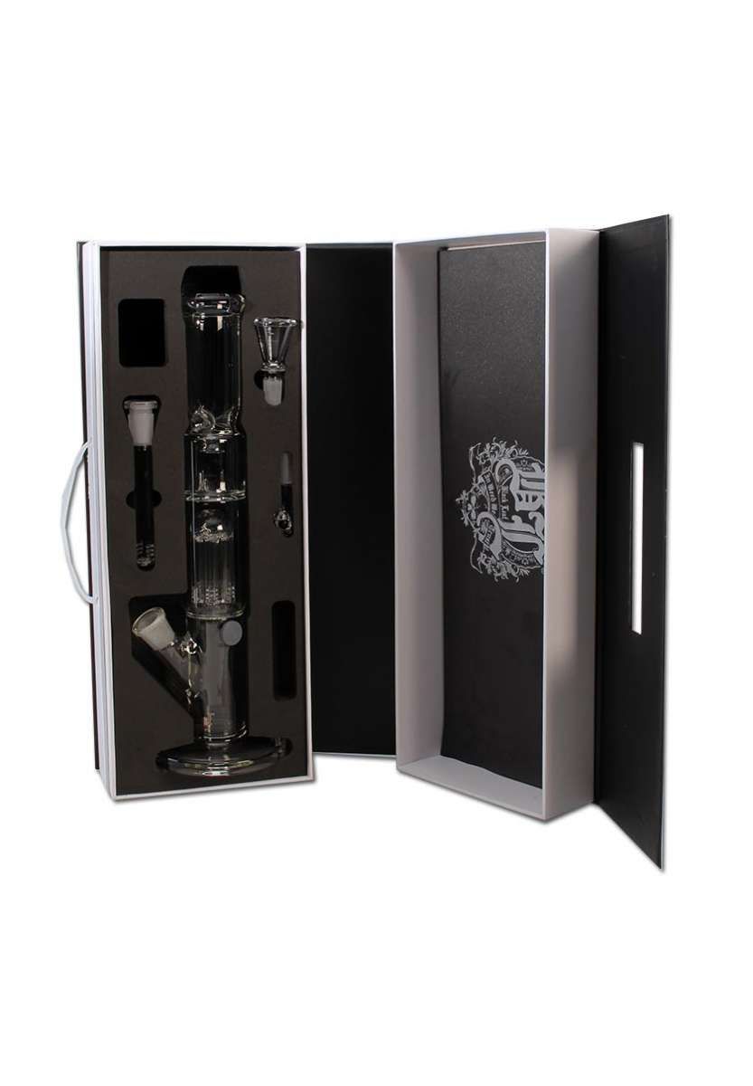 ? Baby Bongbastic – Black Leaf Mini Beakerbong im Koffer (36 cm)