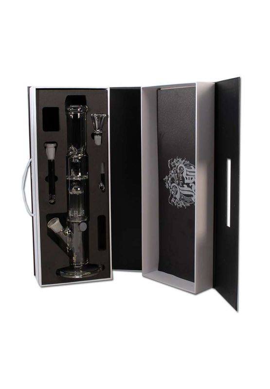 ? Baby Bongbastic – Black Leaf Mini Beakerbong im Koffer (36 cm)