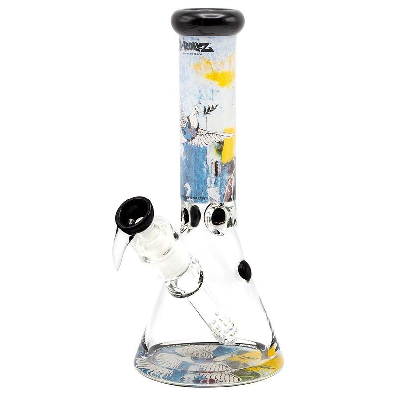 ? G-Rollz | Banksy’s Graffiti „Armoured Dove“ Beaker Bong