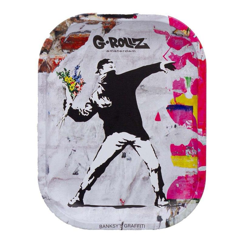 G-Rollz | Banksy’s Graffiti „Flower Thrower Alt“ Small Tray 14 × 18 cm G-Rollz | Banksy’s Graffiti „Flower Thrower Alt“ Small Tray 14 × 18 cm