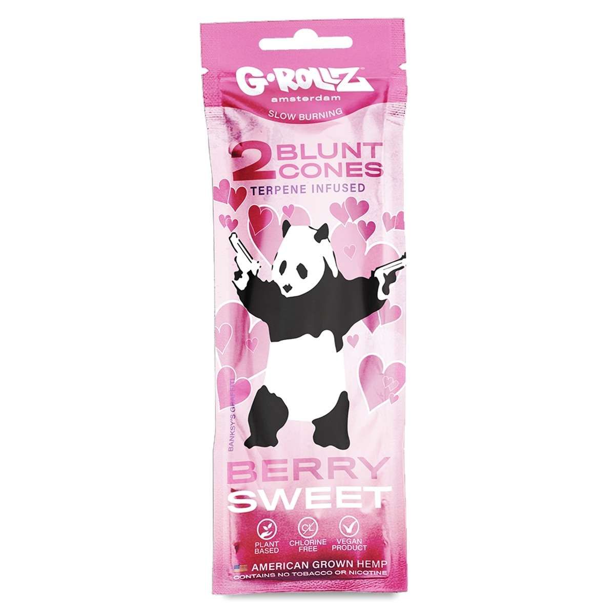 G-Rollz „Berry Sweet“ – 2 Terpene-Infused Hemp Wraps (Banksy’s Graffiti Edition)