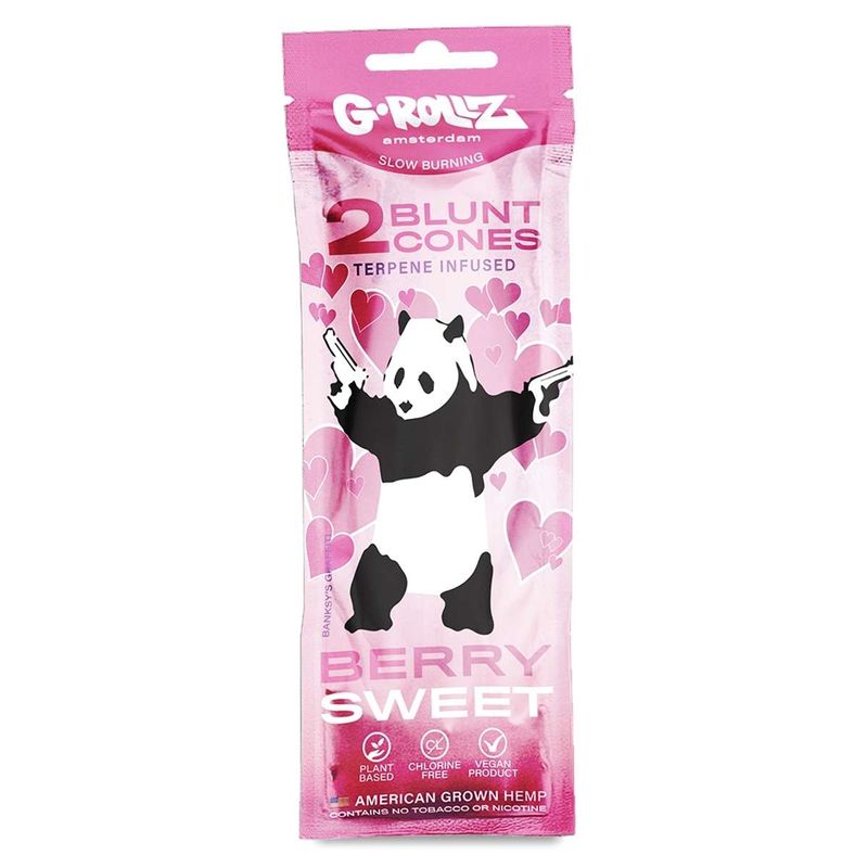 G-Rollz „Berry Sweet“ – 2 Terpene-Infused Hemp Wraps (Banksy’s Graffiti Edition)