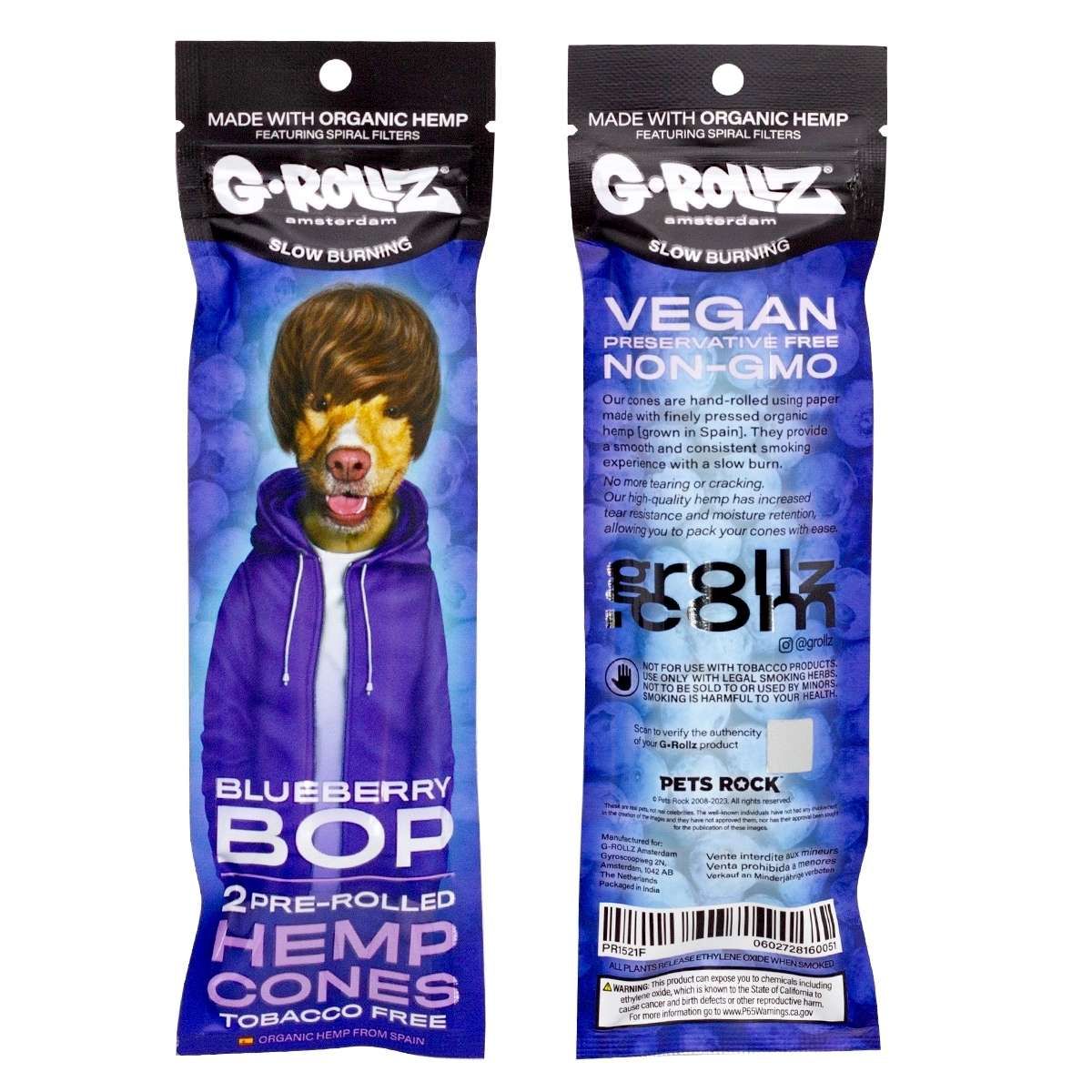 G-Rollz „Blueberry Pop“ – 2 Pre-Rolled Hemp Cones