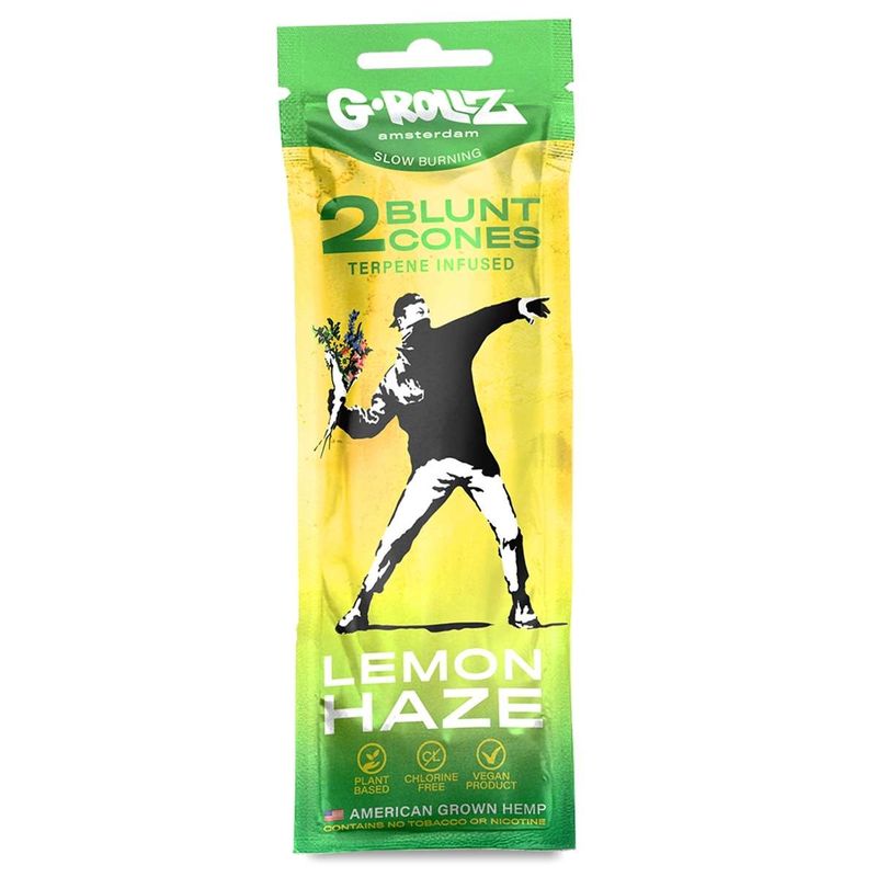 G-Rollz „Lemon Haze“ – 2 Terpene-Infused Hemp Wraps (Banksy’s Graffiti Edition) G-Rollz „Lemon Haze“ – 2 Terpene-Infused Hemp Wraps (Banksy’s Graffiti Edition)