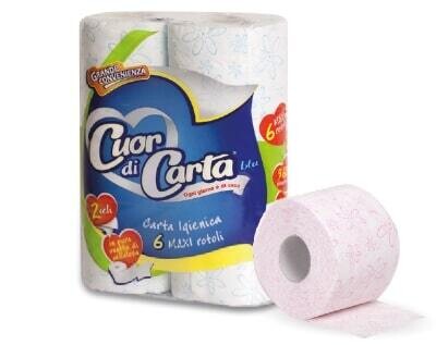 Carta igienica cuor di carta blu ct=21cfx6pz